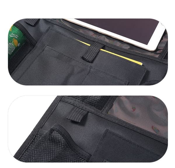 [2-PACK] Universal iPad-hållare för bilens baksäte med flera fack