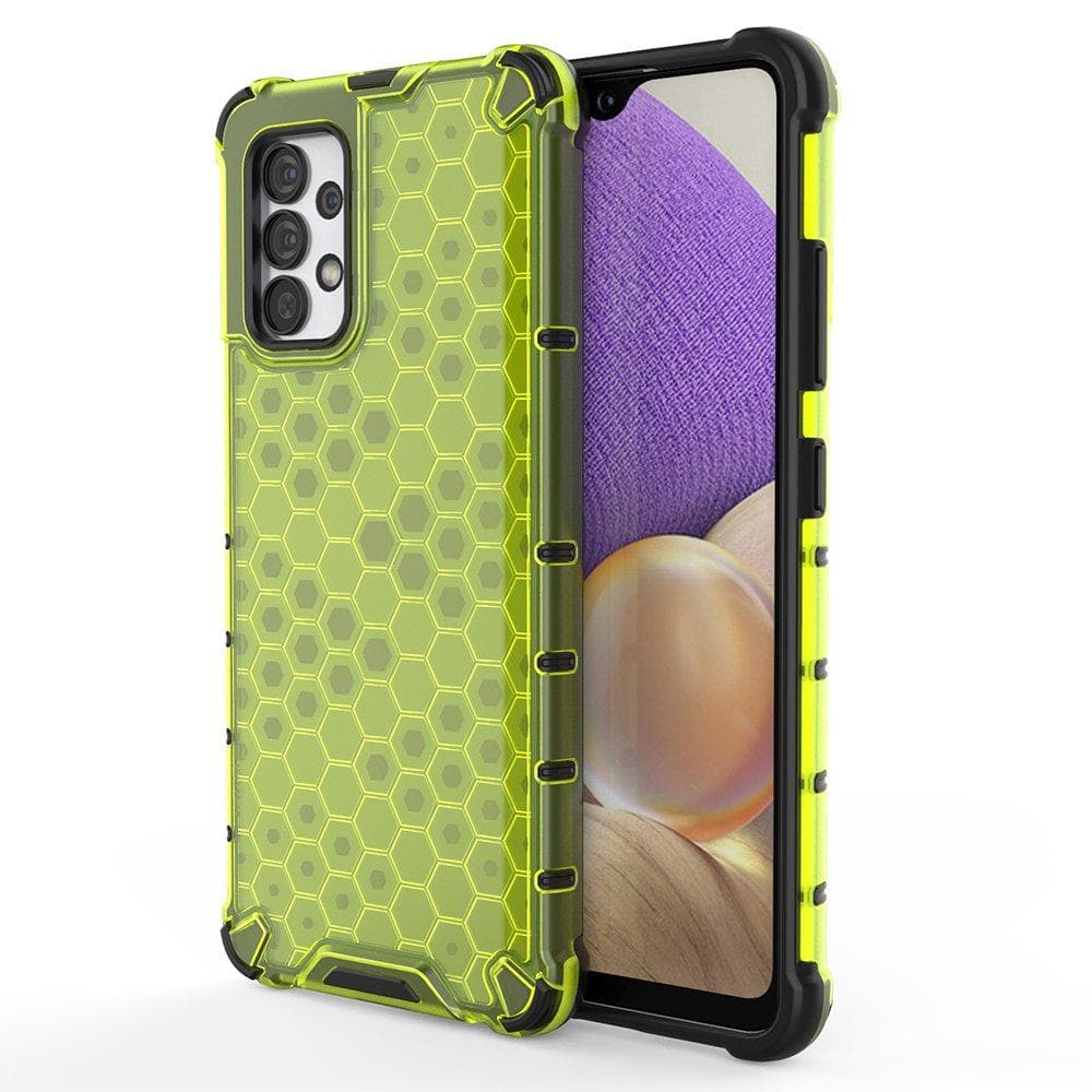 Honeycomb Armor Bumper Skal Galaxy A32 4g - Grön