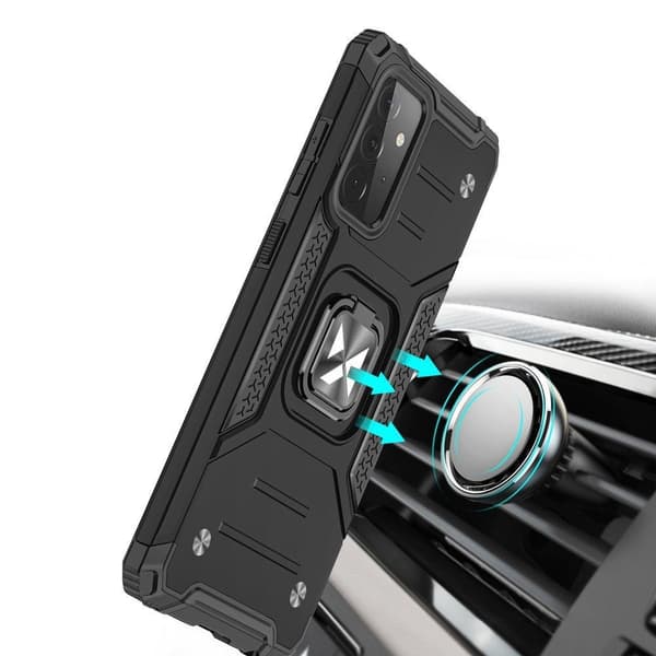 Wozinsky Ring Armor Kickstand Skal Galaxy A72 - Svart