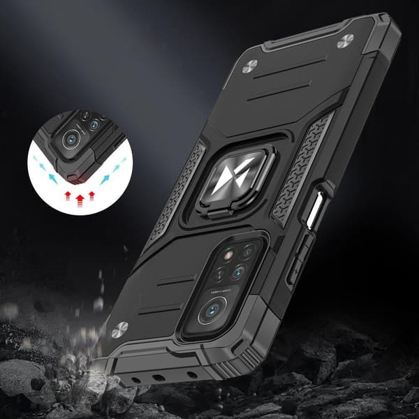 Wozinsky Ring Armor Kickstand Skal Galaxy A72 - Svart