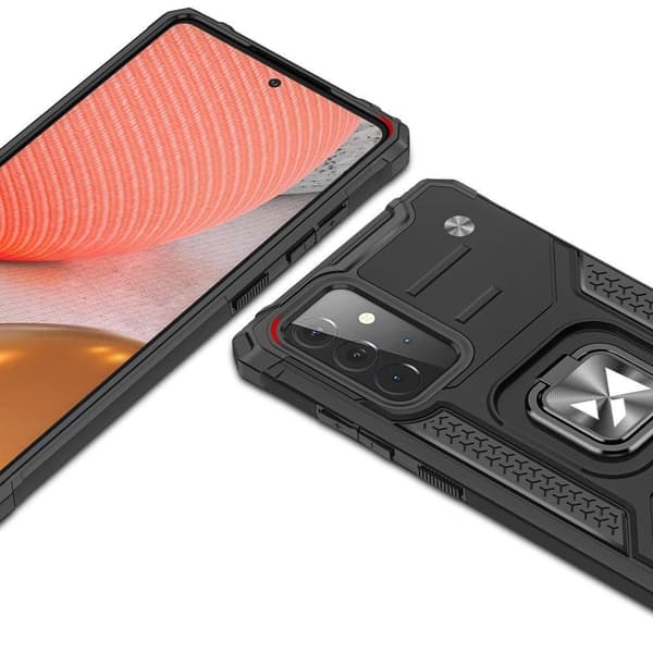 Wozinsky Ring Armor Kickstand Skal Galaxy A72 - Svart