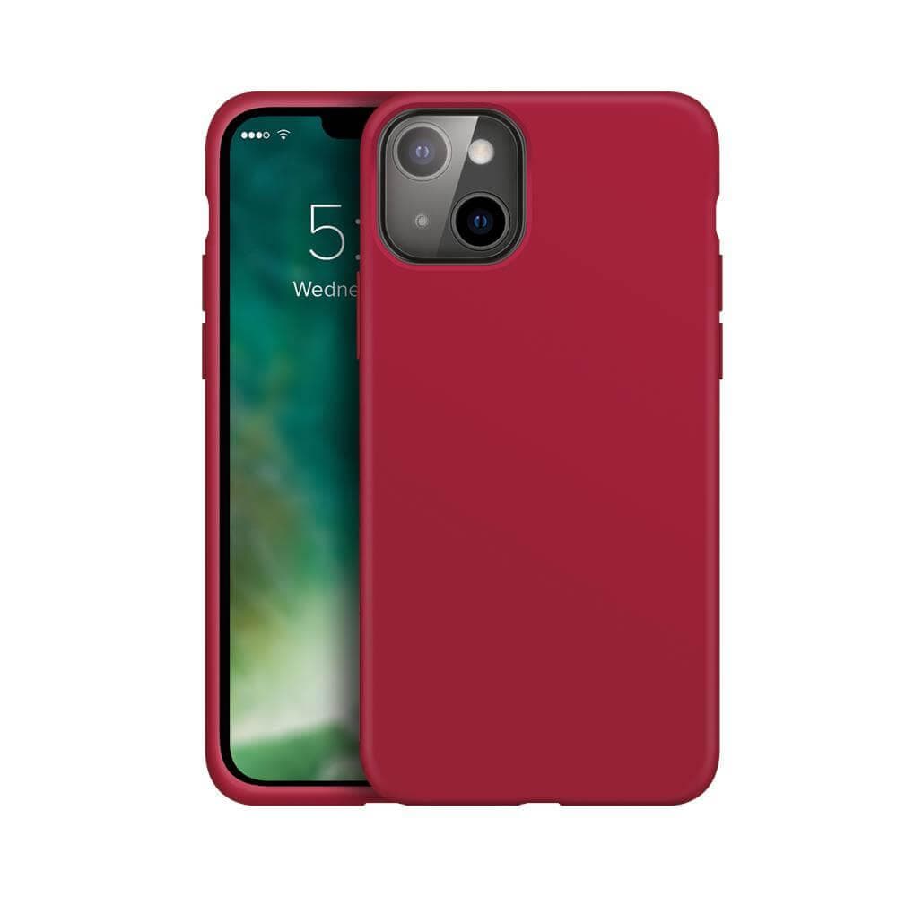 XQISIT Silikom Antibakteriell Skal till iPhone 13 red