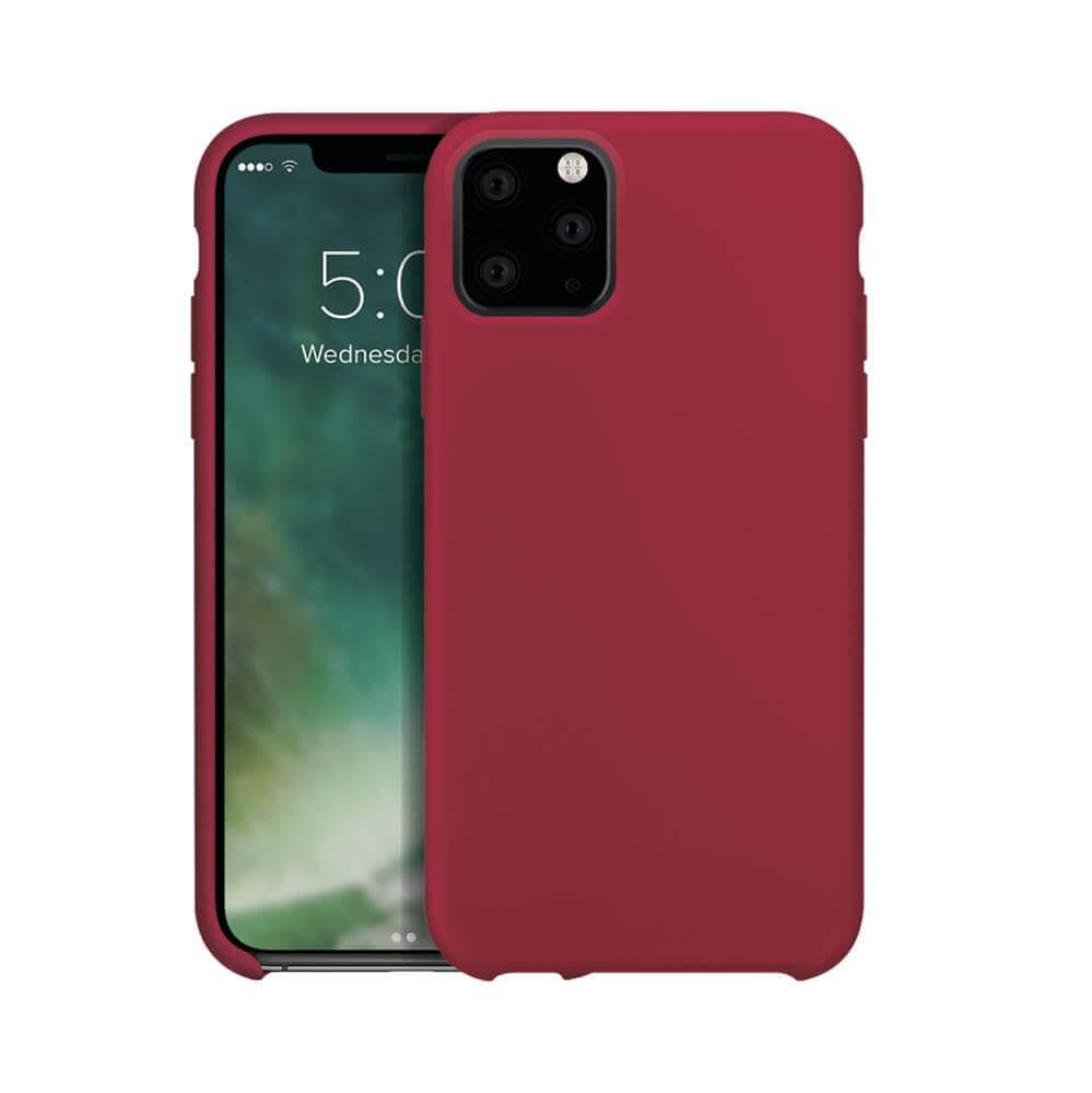 XQISIT Silikon Skal till iPhone 11 Pro Max Merlot Red