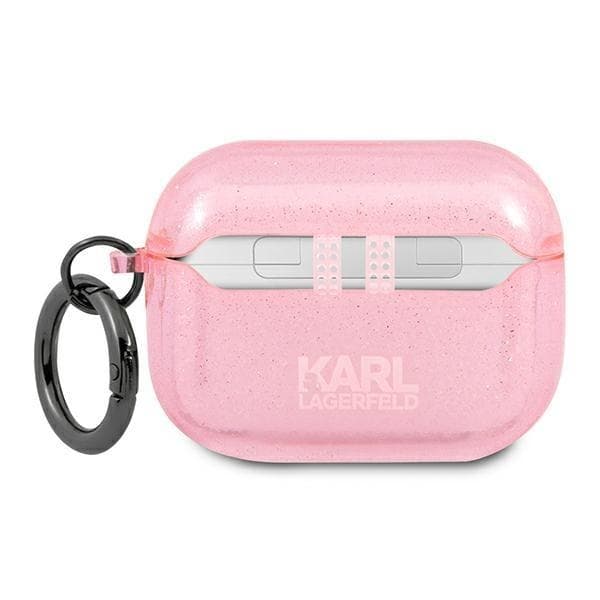 Karl Lagerfeld Glitter Karl`s Head Skal Airpods Pro - Rosa