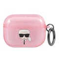 Miniatyrbild 1 av 3: Karl Lagerfeld Glitter Karl`s Head Skal Airpods Pro - Rosa