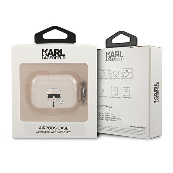 Karl Lagerfeld Glitter Karl`S Head Skal Airpods Pro - Guld