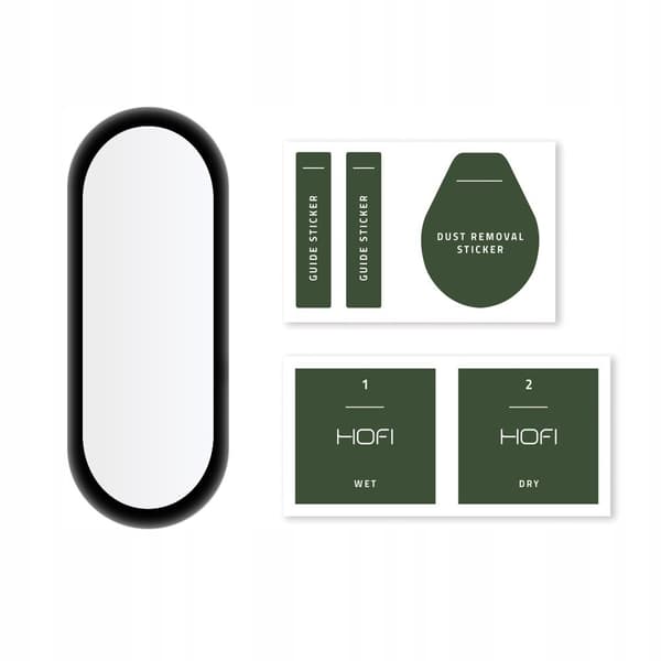 Hofi Hybrid Härdat Glas Skärmskydd Xiaomi Mi Smart Band 6/6 Nfc - Svart