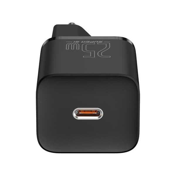 Baseus EU Super Väggladdare USB-C Kabel 1m 25W - Svart