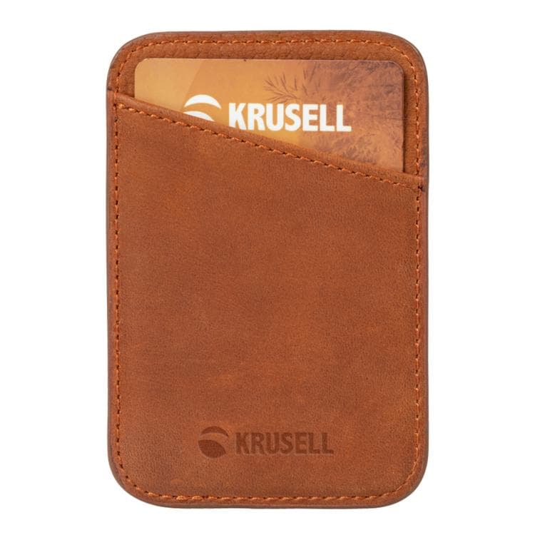 Krusell Magnetisk Korthållare MagSafe till iPhone - Cognac