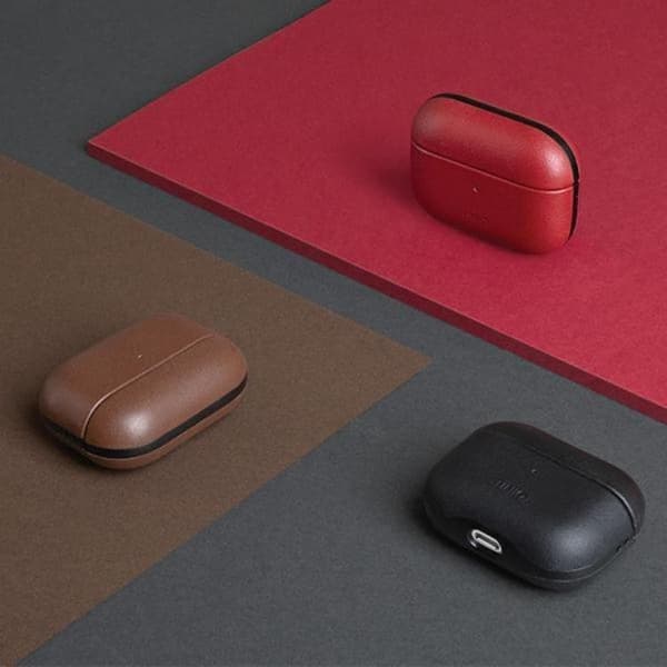 UNIQ Terra Äkta Läder Airpods Pro Fodral - Röd