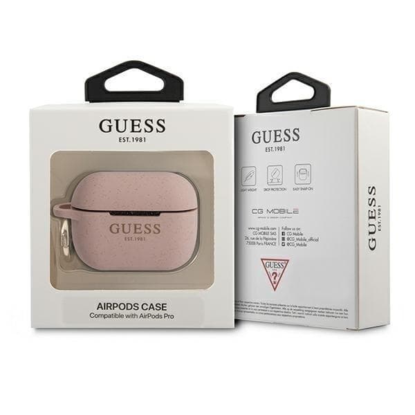 Guess Silicone Glitter Skal AirPods Pro - Rosa