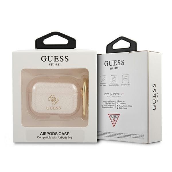 Guess Glitter Collection Skal AirPods Pro - Guld
