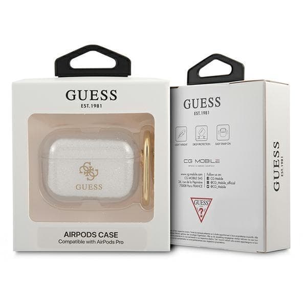 Guess Glitter Collection Skal AirPods Pro - Transparent