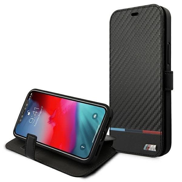 BMW Carbon Stripe Plånboksfodral iPhone 13 Mini - Svart