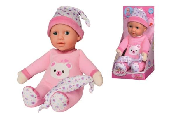 Laura Doll 30cm mjuk med ljus och melodi