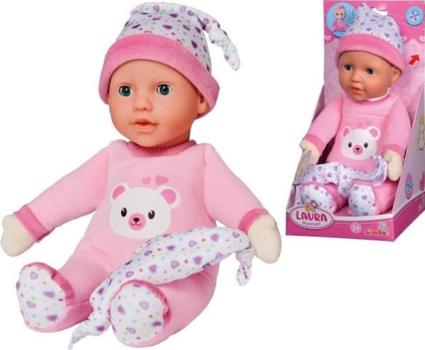 Laura Doll 30cm mjuk med ljus och melodi