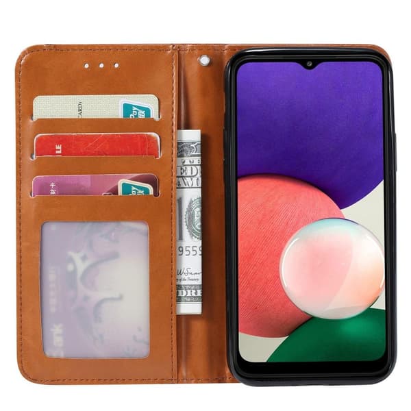 Samsung Galaxy A22 5G Lommebok-deksel - Svart