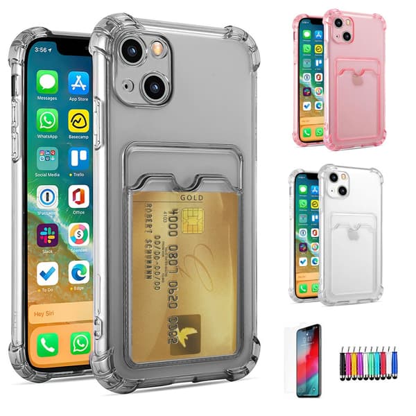 iPhone 13 - Card Cover / Beskyttelse Transparent