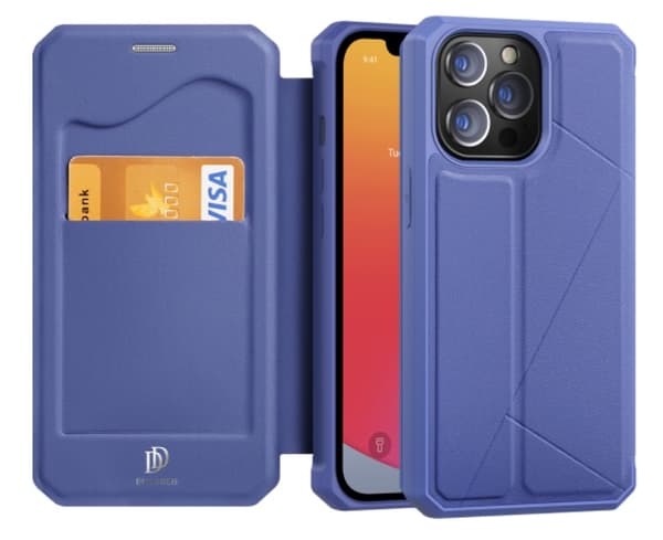Flip Cover Fodral iPhone 13 Pro Blå Dux Ducis Skin X