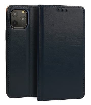 Plånboksfodral iPhone 13 PRO Äkta Italienskt Läder Mörkblå
