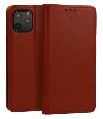 Plånboksfodral iPhone 13 PRO MAX Äkta Italienskt Läder Brun