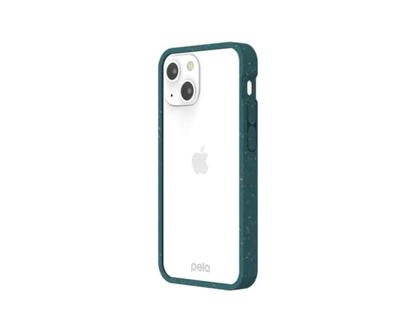 Pela Clear - Miljøvennlig iPhone 13 Mini Deksel - Grønn