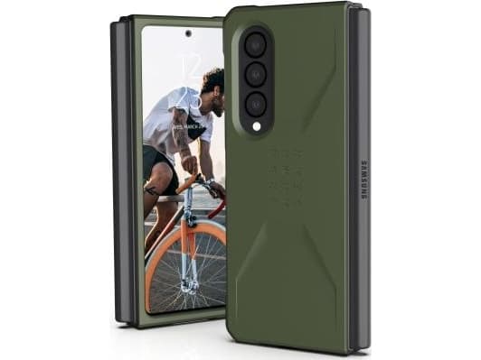 UAG Rugged Case for Samsung Galaxy Z Fold3 5G (2021) (2021) - Civilian Olive - Baksidesskydd för mobiltelefon - robust - oliv - för Samsung Galaxy Z