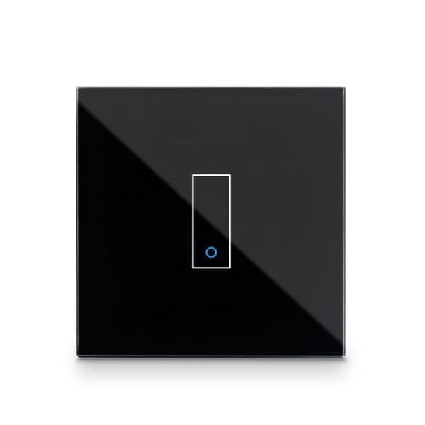 Iotty Smart Switch enkelknapps frontpanel - Smart strömbrytare - Svart