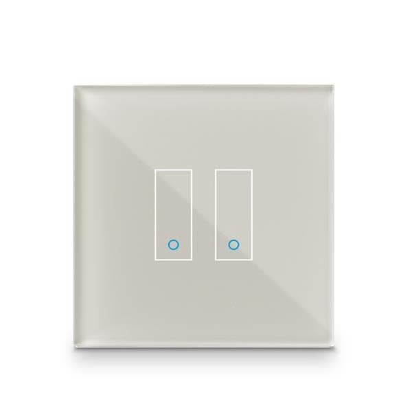 Iotty Smart Switch dubbelknapps frontpanel - Strömbrytare - Beige