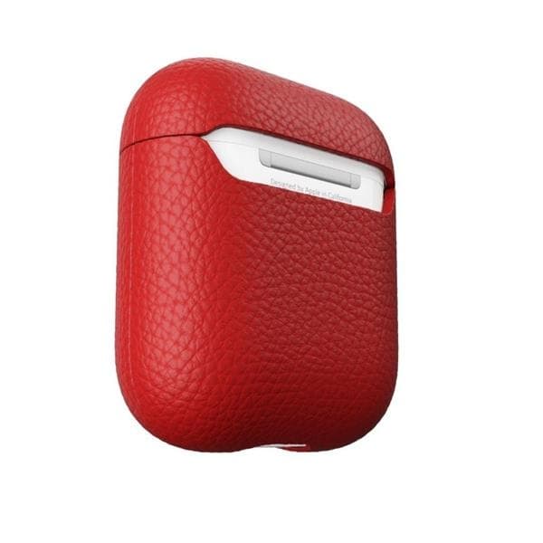 PodSkinz Artisan - Handgjort Läderfodral för dina Airpods - Röd