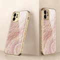 Miniatyrbild 1 av 3: iPhone 13 Pro Max Lyx glas-skal guld barock elegant rosa rokoko