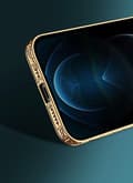 Miniatyrbillede 4 af 6: iPhone 12 Luksus glas skal guldbarok elegant rokokomarmor