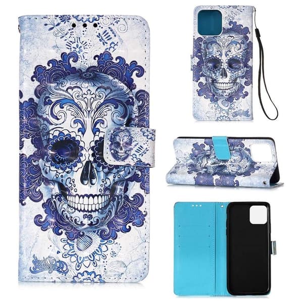 Plånboksfodral iPhone 13 Mini – Döskalle