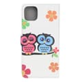 Pikkukuva 3 / 6: Lompakkokotelo iPhone 13 - Pöllöt & Kukat