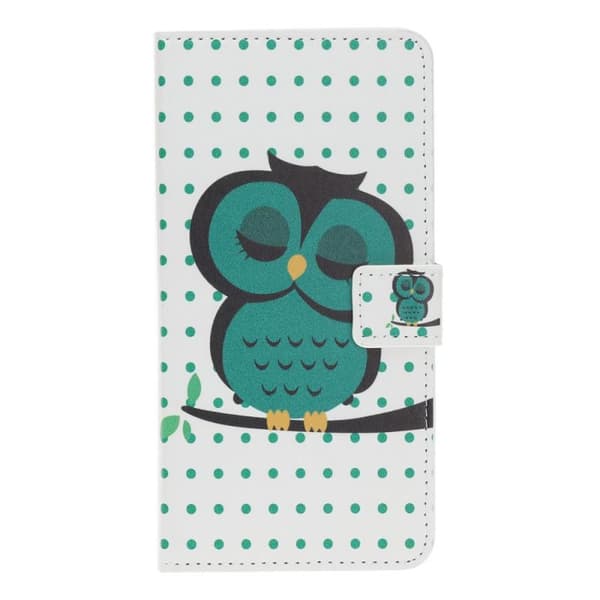 Lompakkokotelo iPhone 13 Mini - Pilkullinen Ja Pöllö