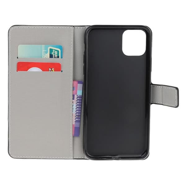 Lompakkokotelo iPhone 13 Mini - Valkoinen Perhosilla