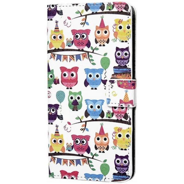 Lompakkokotelo iPhone 13 Mini - Pöllöt Juhlissa