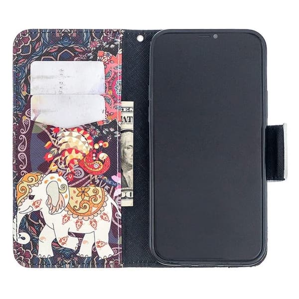 Plånboksfodral iPhone 13 Pro Max – Indiskt / Elefant