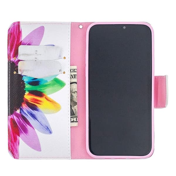 Plånboksfodral iPhone 13 Pro Max – Färgglad Blomma