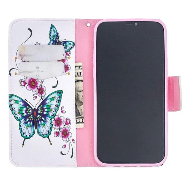 Plånboksfodral iPhone 13 Pro – Fjärilar och Blommor