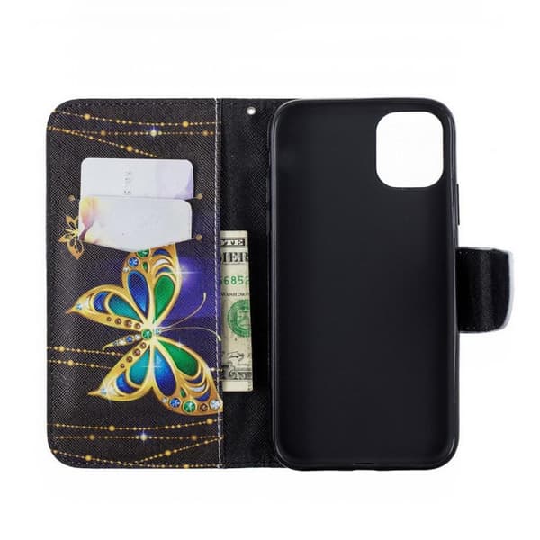 Plånboksfodral iPhone 13 – Guldfjäril
