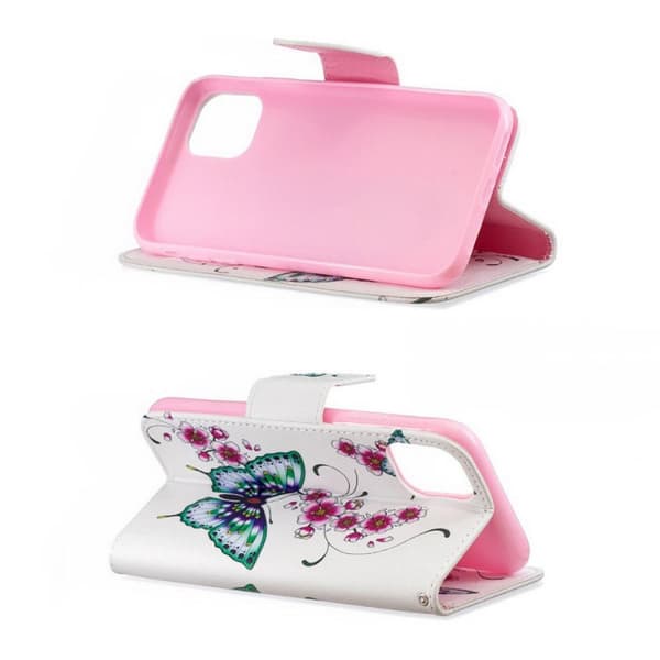 Plånboksfodral iPhone 13 – Fjärilar och Blommor