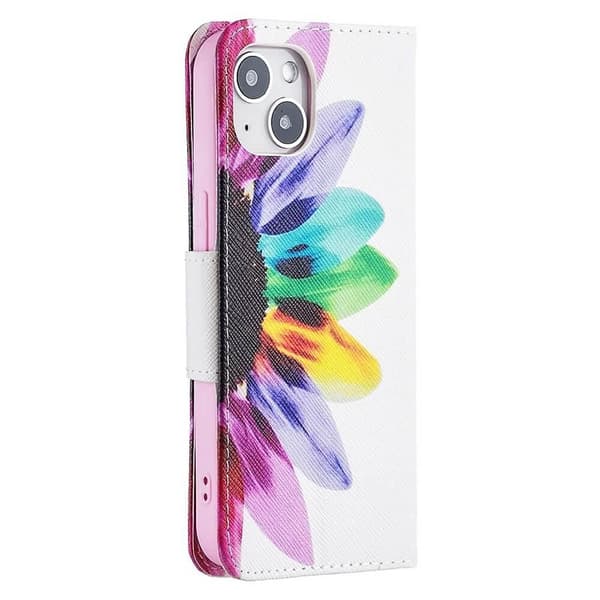 Plånboksfodral iPhone 13 Mini – Färgglad Blomma