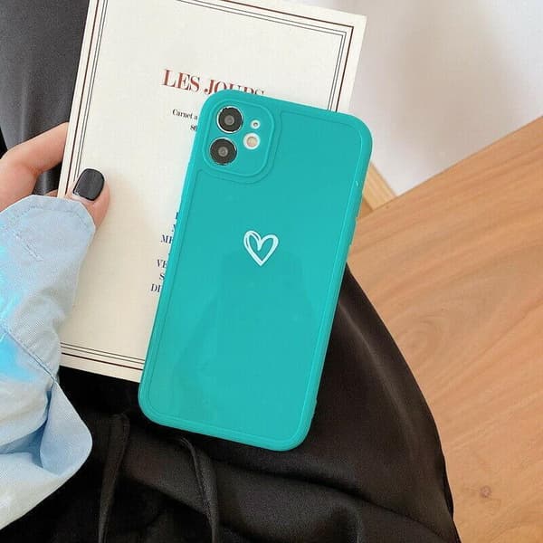 iPhone 12 Pro Max Skal med Hjärta Grön