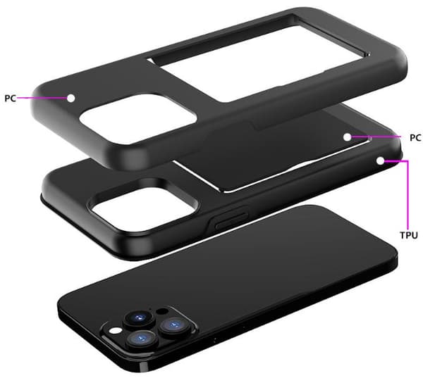 iPhone 13 Skal med Kortfack Skyddande