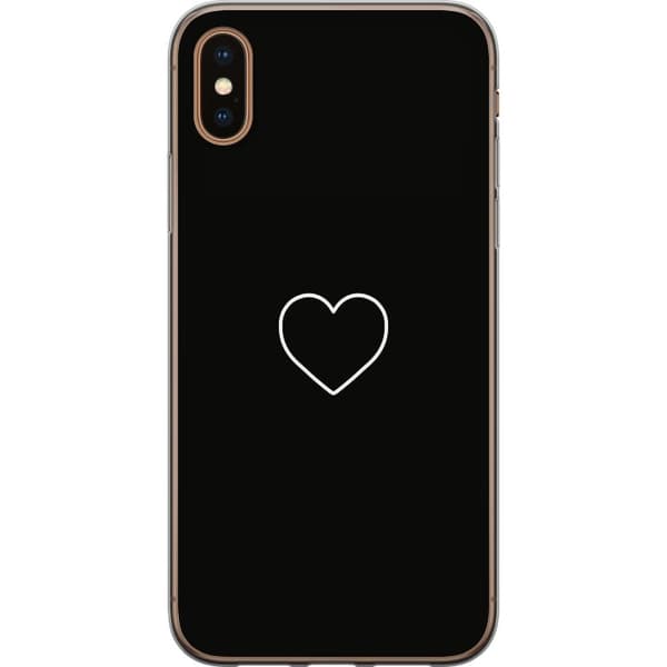 Apple iPhone XS Max Gjennomsiktig deksel Hjerte