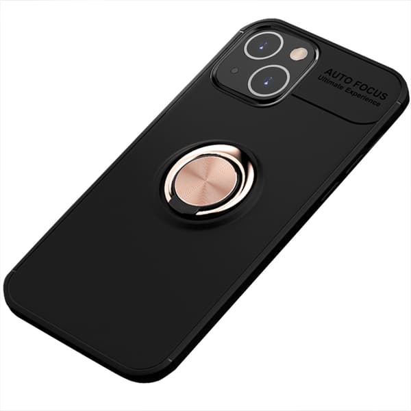 Genomtänkt Skal med Ringhållare - iPhone 13 Svart/Roséguld Svart/Roséguld