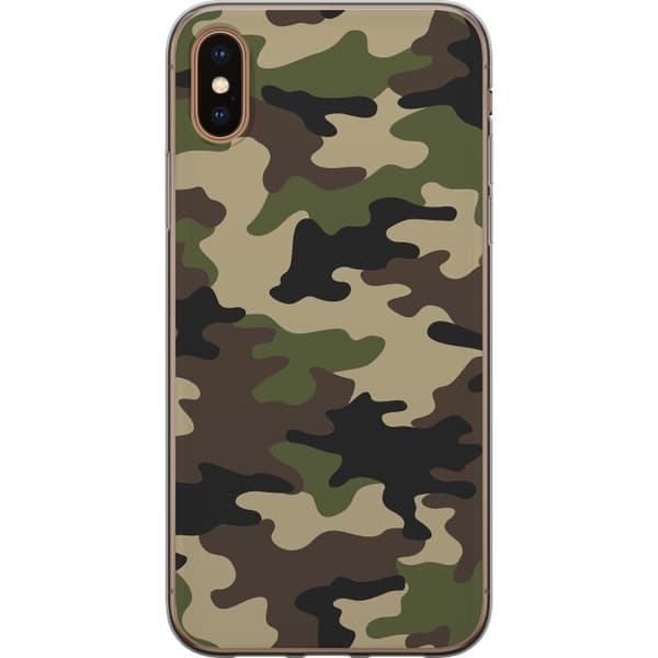 Apple iPhone X Läpinäkyvä kuori Metsä camo