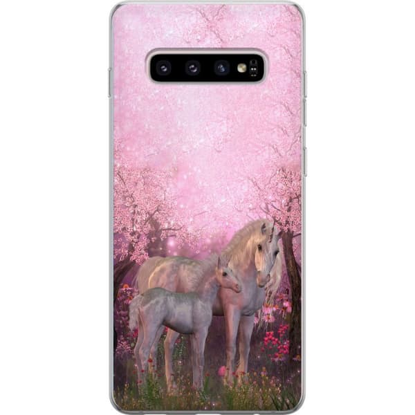 Samsung Galaxy S10+ Genomskinligt Skal Unicorn