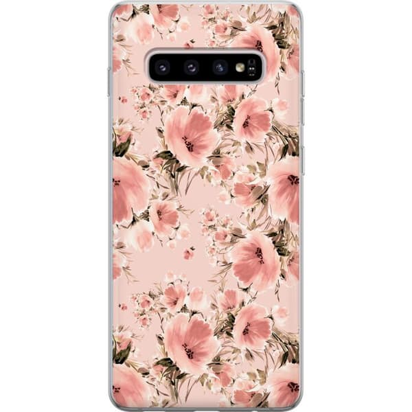 Samsung Galaxy S10+ Genomskinligt Skal Blommor